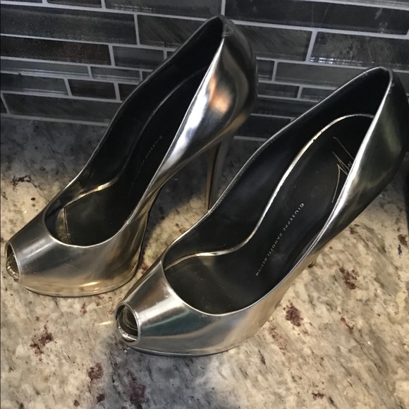 Gold Giuseppe Zanotti Platform Pumps - Picture 2 of 8